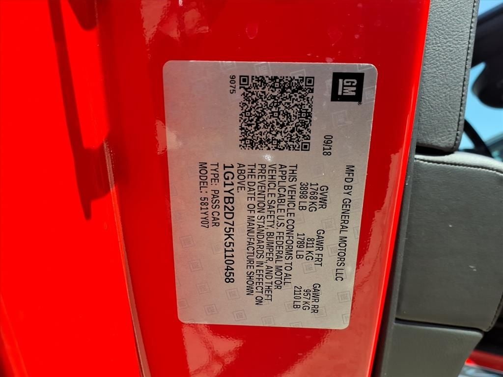 2019 Chevrolet Corvette Stingray 1LT