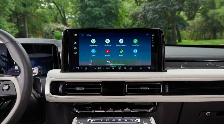 The center touchscreen inside a 2027 Lincoln Aviator® Black Label™ SUV | West Point Lincoln of Sugar Land in Houston TX