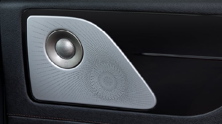 A close-up view of the available Revel® Ultima 3D Audio System. | West Point Lincoln of Sugar Land in Houston TX