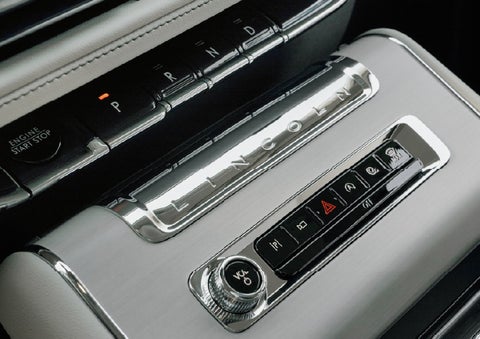 The piano key gear selector of a 2027 Lincoln Aviator® Back Label™ SUV. | West Point Lincoln of Sugar Land in Houston TX