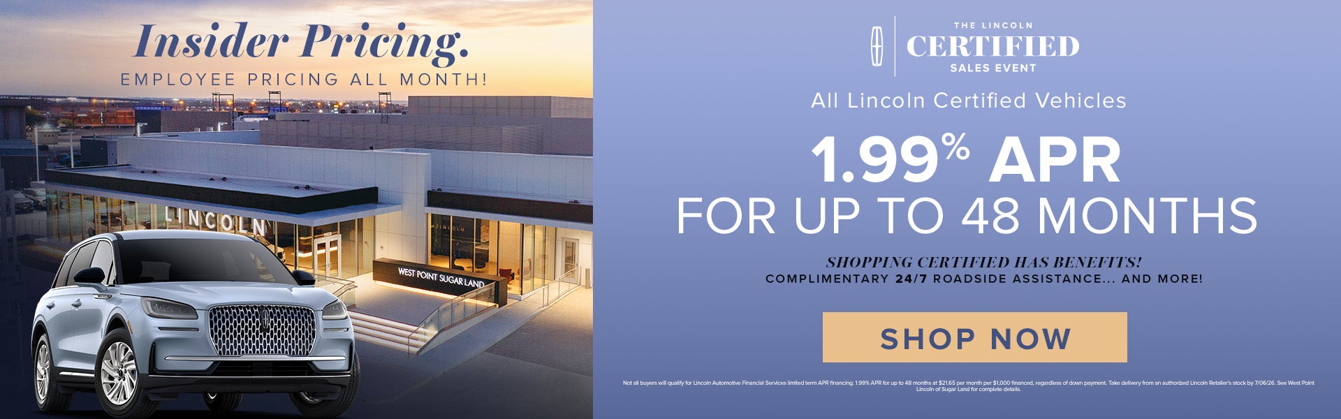ALL LINCOLN CERTIFIED VEHICLES