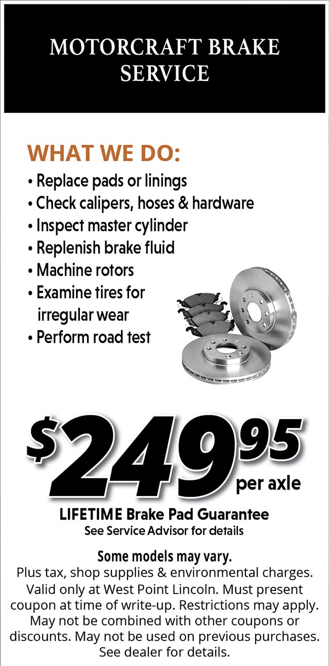 Motorcraft Brake Service